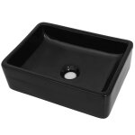 Vidaxl lavabo cramique rectangulaire noir 41 x 30 x 12 cm