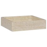 Vidaxl lavabo crme 40x40x10 cm marbre