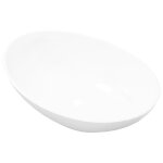 Vidaxl lavabo en forme ovale c�ramique 40 x 33 cm blanc