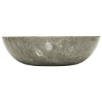 Vidaxl lavabo gris 40x12 cm marbre