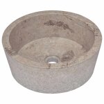 Vidaxl lavabo gris 40x15 cm marbre