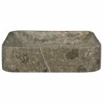 Vidaxl lavabo gris 40x40x10 cm marbre