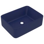 Vidaxl lavabo de luxe bleu fonc mat 41x30x12 cm cramique