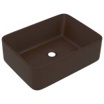 Vidaxl lavabo de luxe marron fonc� mat 41x30x12 cm c�ramique