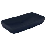 Vidaxl lavabo de luxe rectangulaire bleu fonc� mat 71x38 cm c�ramique