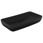 Vidaxl lavabo de luxe rectangulaire noir mat 71x38 cm c�ramique