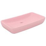 Vidaxl lavabo de luxe rectangulaire rose mat 71x38 cm c�ramique