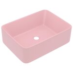 Vidaxl lavabo de luxe rose mat 41x30x12 cm c�ramique