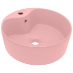 Vidaxl lavabo de luxe avec trop - plein rose mat 36x13 cm c�ramique