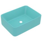 Vidaxl lavabo de luxe vert clair mat 41x30x12 cm c�ramique