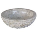 Vidaxl lavabo marbre 40 cm cr�me