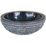Vidaxl lavabo marbre 40 cm noir