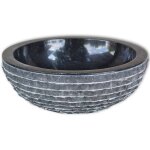 Vidaxl lavabo marbre 40 cm noir
