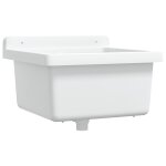 Vidaxl lavabo pour montage murale blanc 40x40x24 cm r�sine