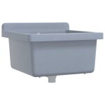 Vidaxl lavabo pour montage murale gris 40x40x24 cm rsine