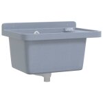 Vidaxl lavabo pour montage murale gris 50x35x24 cm rsine