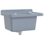 Vidaxl lavabo pour montage murale gris 50x35x24 cm r�sine
