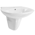Vidaxl lavabo mural c�ramique blanc 690x520x210 mm