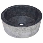 Vidaxl lavabo noir 40x15 cm marbre