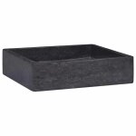 Vidaxl lavabo noir 40x40x10 cm marbre
