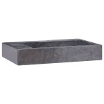 Vidaxl lavabo noir 58x39x10 cm marbre