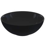 Vidaxl lavabo noir brillant �28x10 cm c�ramique