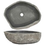 Vidaxl lavabo en pierre de rivire ovale (45 - 53)x(34 - 41) cm
