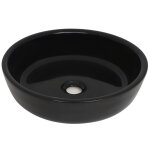 Vidaxl lavabo rond c�ramique noir 42x12 cm