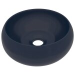 Vidaxl lavabo rond de luxe bleu fonc� mat 40x15 cm c�ramique