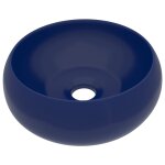 Vidaxl lavabo rond de luxe bleu fonc� mat 40x15 cm c�ramique