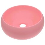 Vidaxl lavabo rond de luxe rose mat 40x15 cm c�ramique