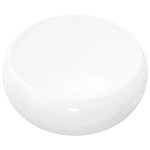 Vidaxl lavabo ronde c�ramique blanc 40 x 15 cm
