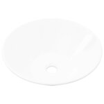 Vidaxl lavabo de salle de bain en porcelaine blanc
