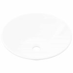 Vidaxl lavabo de salle de bain en porcelaine blanc