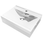 Vidaxl lavabo avec trop - plein 60x46x16 cm c�ramique argent�