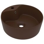 Vidaxl lavabo avec trop - plein marron fonc� mat 36x13 cm c�ramique