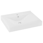 Vidaxl lavabo avec trou de robinet blanc mat 60x46 cm cramique