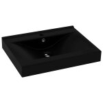 Vidaxl lavabo avec trou de robinet noir mat 60x46 cm c�ramique