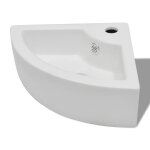 Vidaxl lavabo avec trou de trop - plein 45x32x12, 5 cm blanc