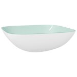 Vidaxl lavabo verre 42x42x14 cm blanc