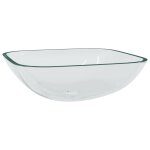 Vidaxl lavabo verre 42x42x14 cm transparent