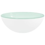Vidaxl lavabo verre tremp 30x12 cm blanc