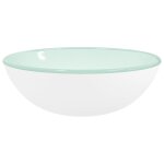 Vidaxl lavabo verre tremp 35x12 cm blanc