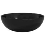 Vidaxl lavabo verre tremp� 35x12 cm noir