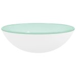 Vidaxl lavabo verre tremp 42x14 cm blanc