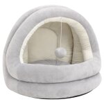 Vidaxl lit pour chat 40x40x35 cm gris et cr�me