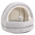 Vidaxl lit pour chat 40x40x35 cm gris et cr�me