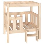 Vidaxl lit pour chien 65, 5x50, 5x70 cm bois de pin solide