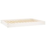 Vidaxl lit pour chien blanc 101, 5x74x9 cm bois de pin solide