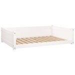 Vidaxl lit pour chien blanc 105, 5x75, 5x28 cm bois de pin solide